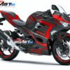 Decal stiker Ninja 250R 2018 Red Carbon